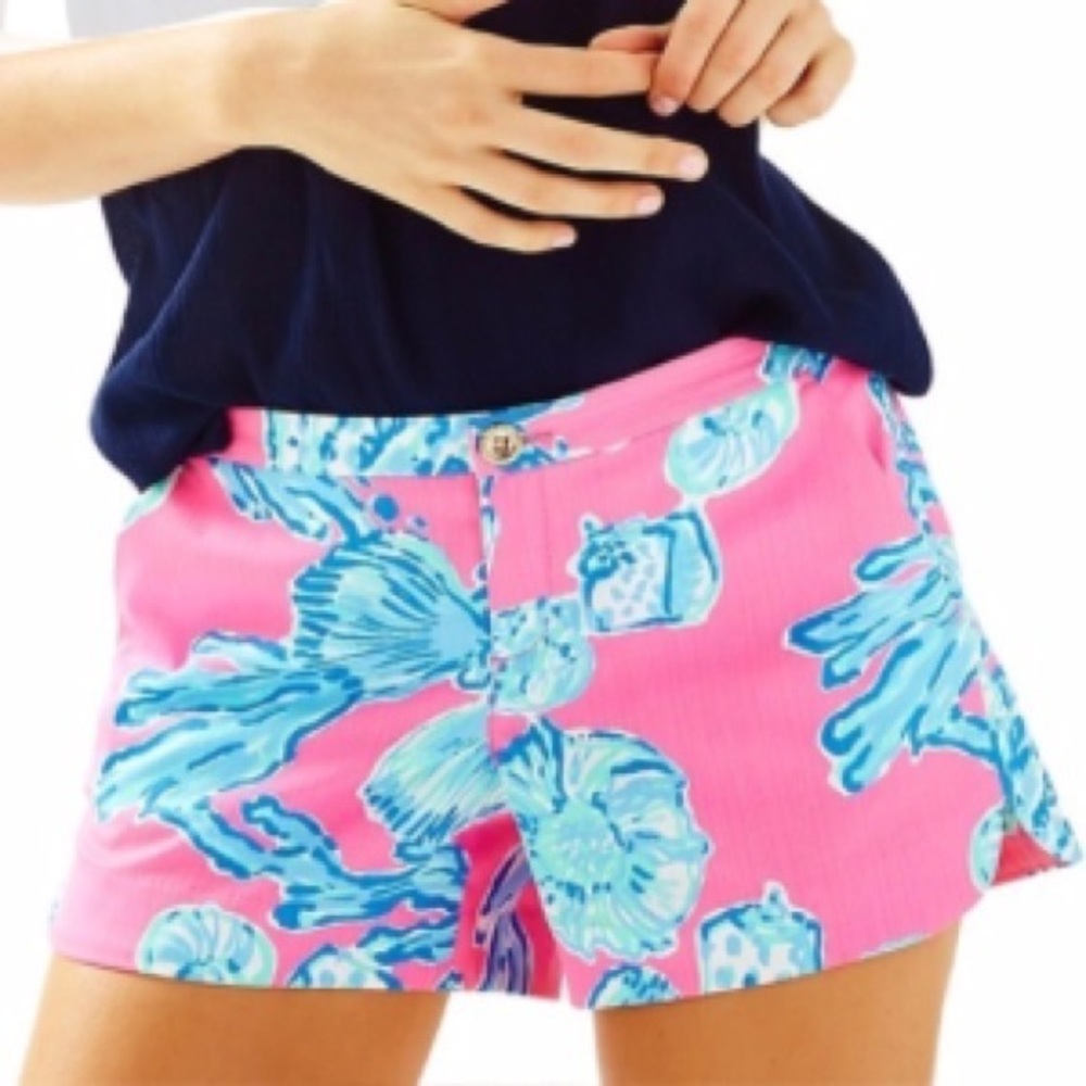 Lilly Pulitzer Addie Short Pink Pout Barefoot Princess - Size 0